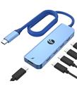 Vcom CUE11s-Mavi Type-C To 4-Usb-C (10GBps)+Pd 3.0 100W Çoklayıcı_1)