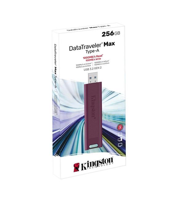 Kingston DTMAXA-256GB 256GB DataTraveler Max Type-A 1000R-900W USB 3.2 Gen 2 Flash Bellek