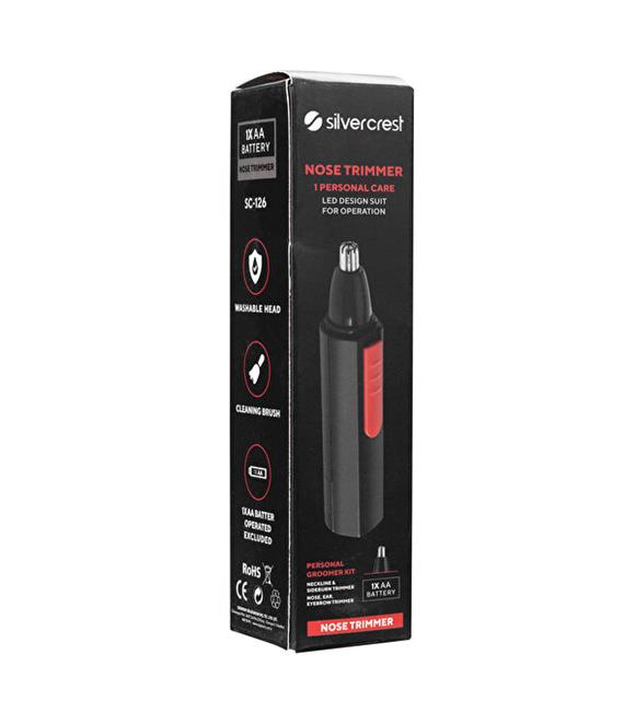 Silver Crest SC-126 Su Geçirmez Pilli Burun Kılı Kesme Makinesi Tek - Siyah