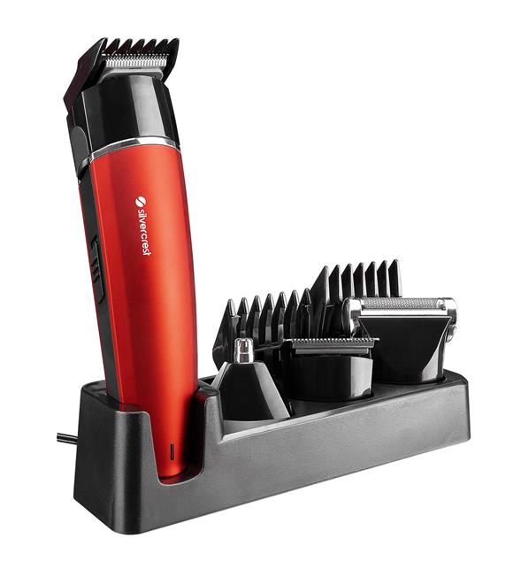 Silver Crest SC-200U Kırmızı 7si bir Arada Bakım Seti Süper Hızlı Şarjlı Saç&Sakal Tıraş Makinası