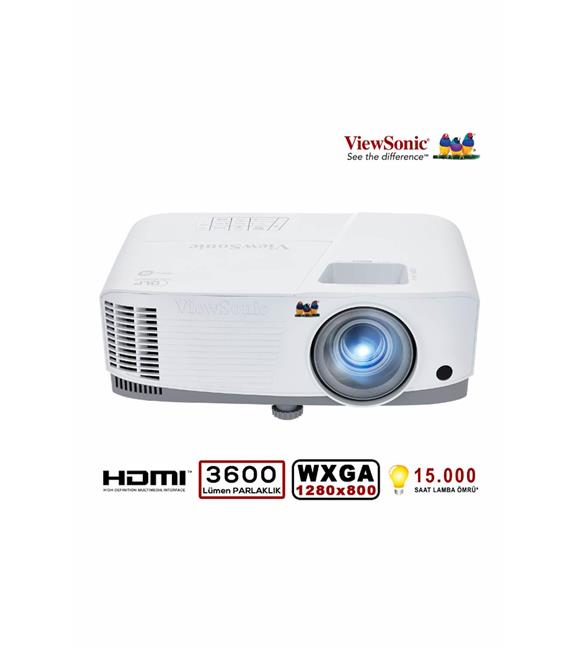 Viewsonic PA503W 3800 Ansilümen 1280x800 WXGA 3D DLP Projeksiyon Cihazı