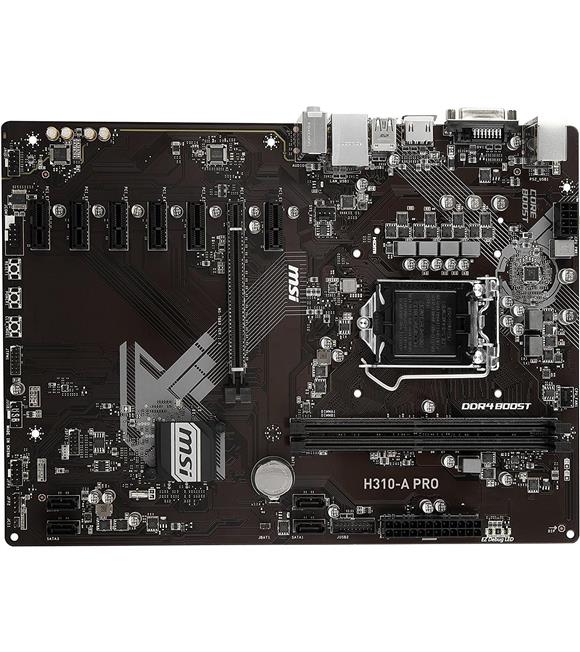 MSI H310-A PRO Intel H310 Socket 8.-9.Nesil 1151 DDR4 2666MHz USB 3.1 Anakart