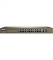 Tenda TEF1226P-24-370W 24 Port Poe+ 10-100 2 Port 10-100-1000 2 Port SFP Switch Çelik Kasa Rack