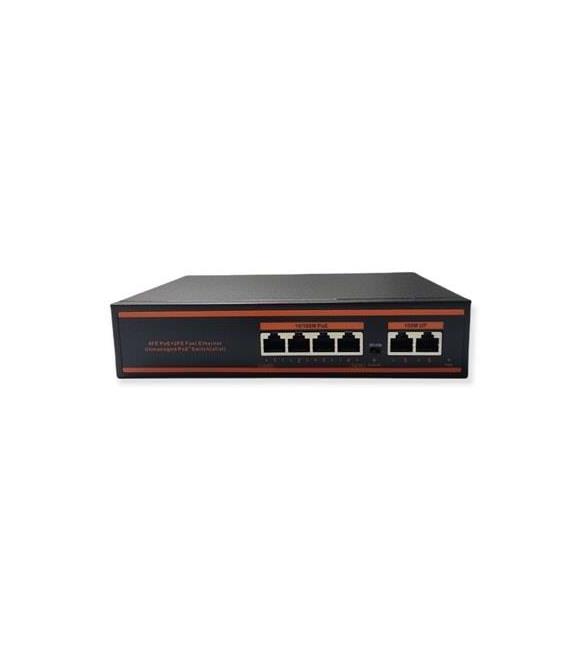 Nova ND1PG0411 4 Port Poe+ 10-100 Mbps 1 Port 10-100-1000 Uplink 1 Port SFP Switch 78W
