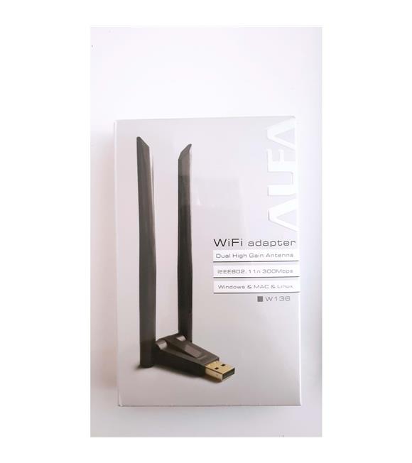 Alfanet W136 300 Mbps Kablosuz Usb 802.11n Wifi Adaptör Çift Antenli