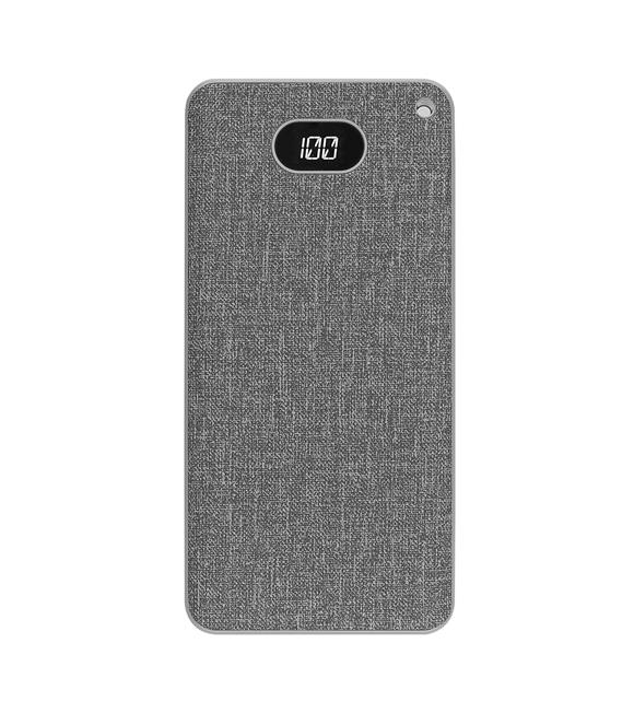 S-link IP-G10RW 10000mAh Kablosuz USB+Type-C+Micro Gri LCD Ekranlı Taşınabilir Pil Şarj Cihazı