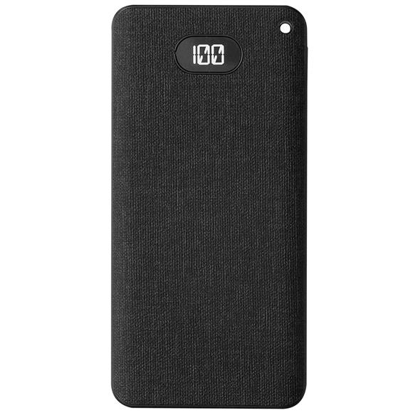 S-link IP-G10RW 10000mAh Kablosuz USB+Type-C+Micro Siyah LCD Ekranlı Taşınabilir Pil Şarj Cihazı