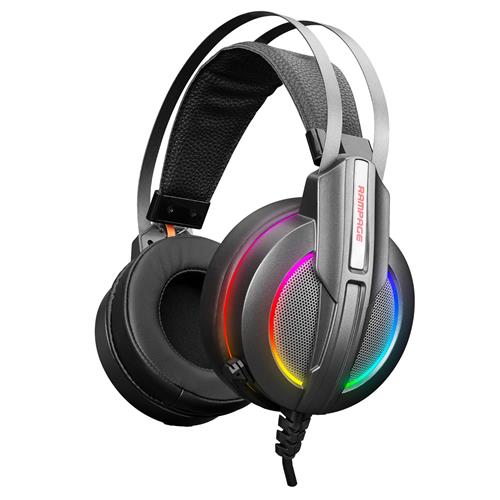 Rampage RM-K6 STARK USB 7.1 Double RGB Efekt Metalik Gri Gaming Oyuncu Mikrofonlu Kulaklık Usb Kategorilere Göre İndirimler Ve Fırsat Ürünleri