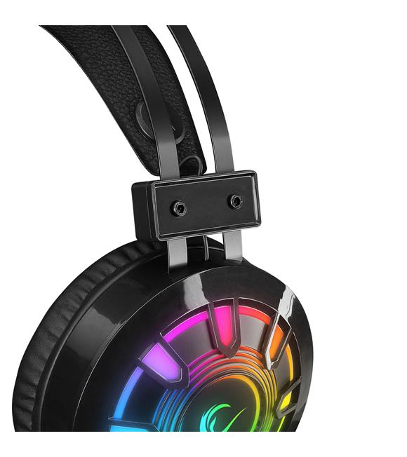 Rampage RM-K59 X-CHAIN Siyah USB 7.1 Rainbow Ledli Gaming Mikrofonlu Oyuncu Kulaklığı_4