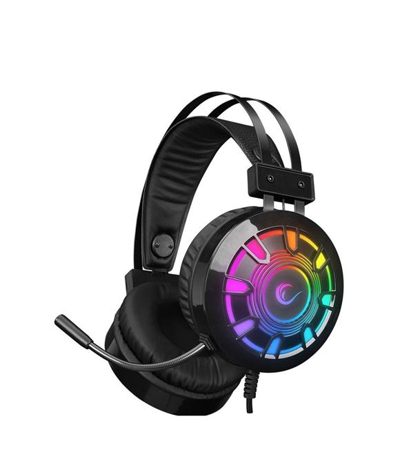 Rampage RM-K59 X-CHAIN Siyah USB 7.1 Rainbow Ledli Gaming Mikrofonlu Oyuncu Kulaklığı