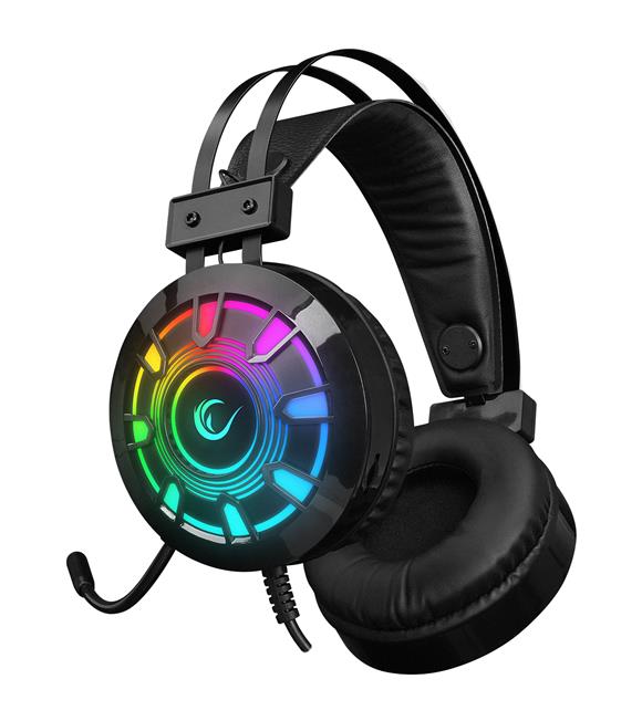 Rampage RM-K59 X-CHAIN Siyah USB 7.1 Rainbow Ledli Gaming Mikrofonlu Oyuncu Kulaklığı