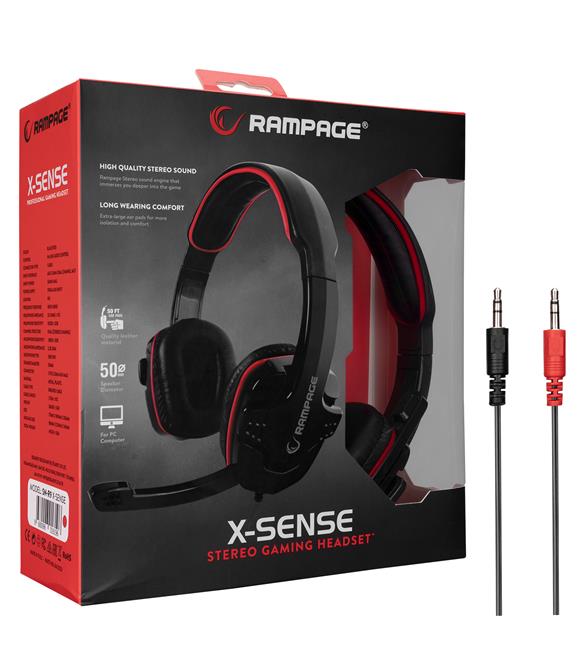 Rampage SN-R9 X-SENSE Siyah-kırmızı Gaming Oyuncu Mikrofonlu Kulaklık