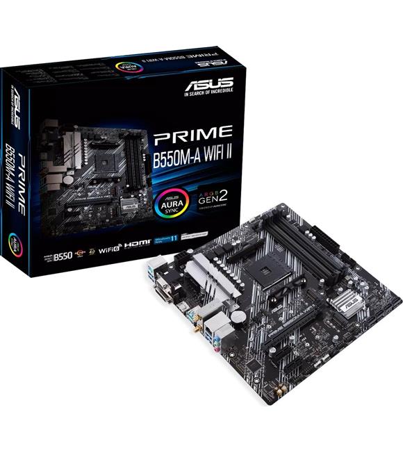 Asus Prime B550M-A WiFi II 4866mhz(OC) RGB M.2 AM4 mATX Anakart