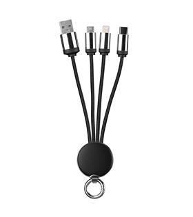 Hytech S-link SL-CP110 20cm 2A MicroUSB+Lightning+TypeC 3 in 1 LED Logolu Şarj Kablosu Cep Telefonu Aksesuarları