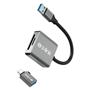 S-link SL-CR21 TypeC ve USB3.0 SD-Micro SD 110M-S Hızlı 2 in 1 Metal Kart Okuyucu