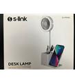 S-link SL-M9055 Beyaz TypeC 10W Kablosuz Şarj Cihazı Fanlı Kalemlikli Masa Lambası_1)