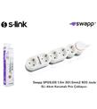 S-link Swapp SPG9J05 1.5m 3G1.5mm2 900 Joule 5Li Akım Kor. Priz Çoklayıcı