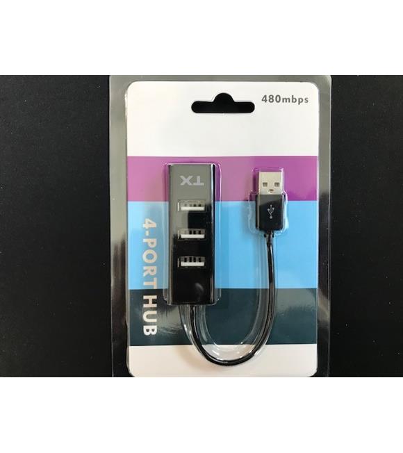 Tx ACUSB24 4Port Usb Hub Siyah 2.0 480Mbps (0,11cm Kablo Uzunluğu)