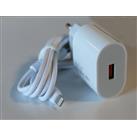 Elba ELB07-USB-25WIOS Beyaz 25W Usb Ev Şarj Kafa+ Usb 1mt Lightning Kablo QC4.0 Hızlı Şarj_1