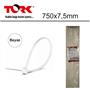 Tork TRK-750-7,5mm Beyaz 100lü Kablo Bağı