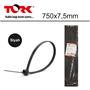 Tork TRK-750-7,5mm Siyah 100lü Kablo Bağı