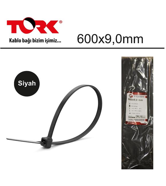 Tork TRK-600-9,0mm Siyah 100lü Kablo Bağı (90078)
