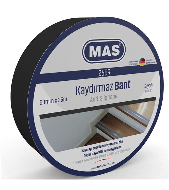 Mas Kaydırmaz Bant 50 MM x 25 M Siyah