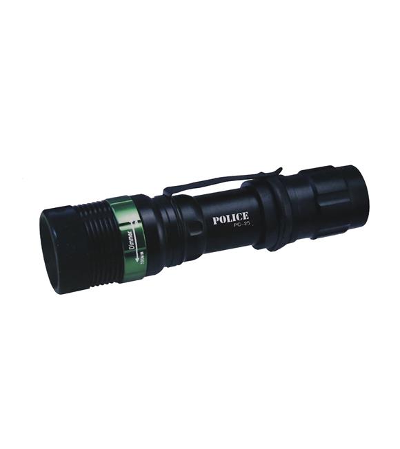 Polıce PC-25 CREE Led + Zoom El Feneri ( 3 Tane İnce Kalem Pille Çalışır)_1