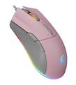 Rampage SMX-R21 COMPACT Usb Pembe-Gri RGB Işıklı+Macro 7200dpi - 1000hz Gaming Oyuncu Mouse
