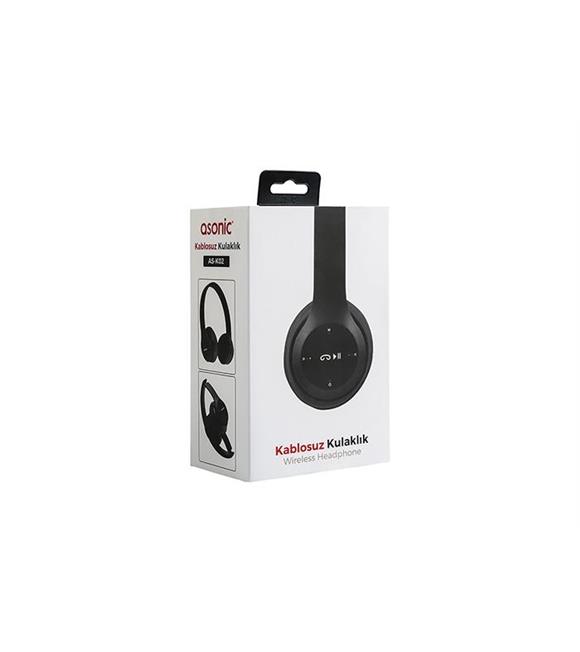 Asonic AS-K02 Siyah TF Kart Özellikli Bluetooth Kulaklık
