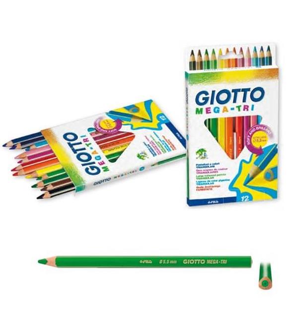 Giotto Kuru Boya Mega-Tri Jumbo Tam Boy Üçgen 2206 00 TR
