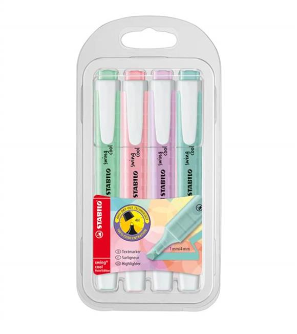 Stabilo Fosforlu Kalem Swing Cool Kalem Tipi Pastel 4 LÜ 275/4-08