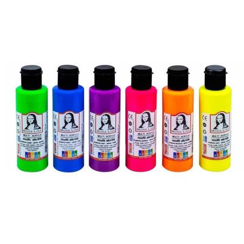 Mona Lisa Akrilik Boya Multi Fosforlu 6x70 ML SD1006F Okula Dönüş Kampanyası Boya Gereçleri