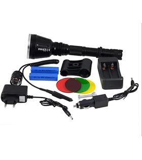 Polıce PS-93 T6 Led Tüfek Aparatlı Şarj Edilebilir(3 Renkli Cam)