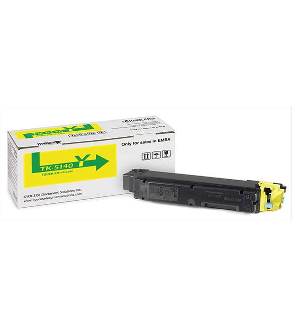 Kyocera TK-5140Y Yellow Sarı Orjinal Fotokopi Toneri Ecosys M6030-6530 P6130 5.000 Sayfa