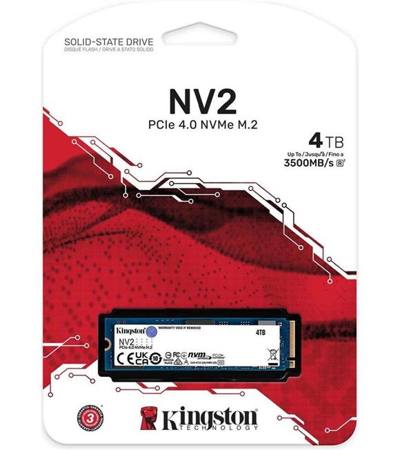 Kingston 4TB Nv2 M.2 2280 Nvme SSD (3500-2800MB-S) SNV2S-4000G Ssd Disk_1