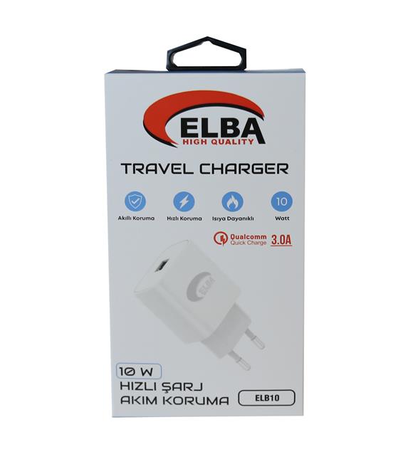 Elba Elb10 10W 3.0A Hızlı Şarj Akıllı Koruma Usb EV Şarj Kafa