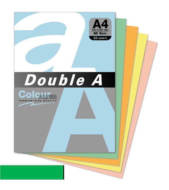 Double A Renkli Kağıt 25 Lİ A4 80 GR Papağan Yeşili