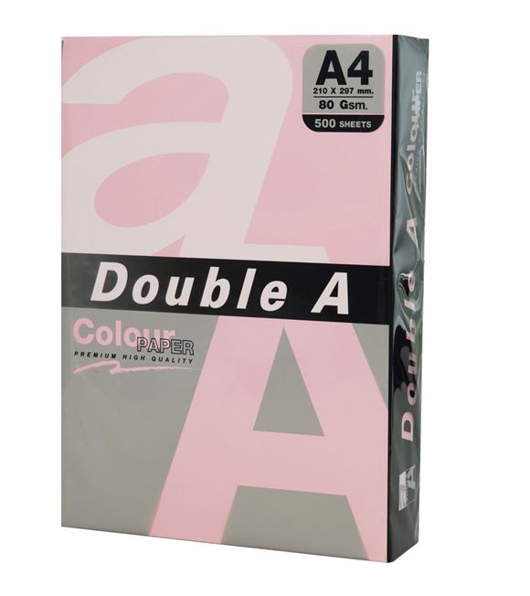 Double A Renkli Kağıt 500 LÜ A4 80 GR Pastel Pembe