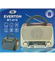 Everton Rt-819 (Solar Güneş Panelli) Bluetooth Fm-Usb-Tf Card-AUX Şarjlı Nostaljik Radyo El Feneri