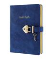 Vj Defter Hush Hush Kilitli 13x18 80 GR 160 YP Çizgili Mavi 1331