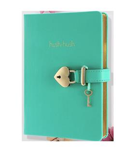 Vj Defter Hush Hush Kilitli 13x18 80 GR 160 YP Çizgili Lila 1333