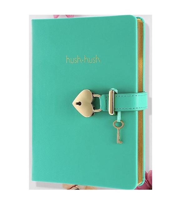 Vj Defter Hush Hush Kilitli 13x18 80 GR 160 YP Çizgili Lila 1333
