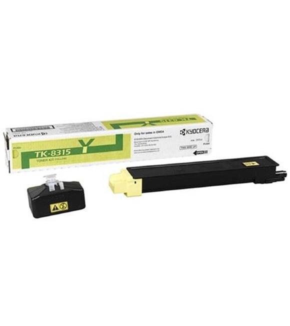 Kyocera TK-8315Y Yellow Sarı Orjinal Fotokopi Toneri Taskalfa 2550ci 6.000 Sayfa