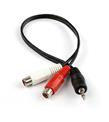 Dark 3.5mm Stereo Erkek - 2 x RCA Dişi (Analog Ses) Dönüştürücü Kablo