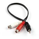 Dark 3.5mm Stereo Erkek - 2 x RCA Dişi (Analog Ses) Dönüştürücü Kablo