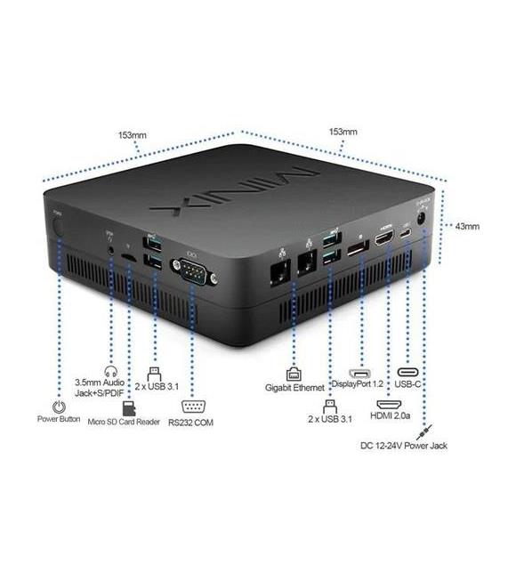 Minix Ngc-5U Mini Pc Intel Core i5-8279U 8GB-256 GB Ubunru Mini Masaüstü Bilgisayar_1