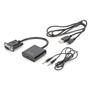 Digitus DA-70473 VGA  -  HDMI Çevirici + Ses (3.5mm), Full HD (1080p), Kablolu, 15 cm, Siyah Renk