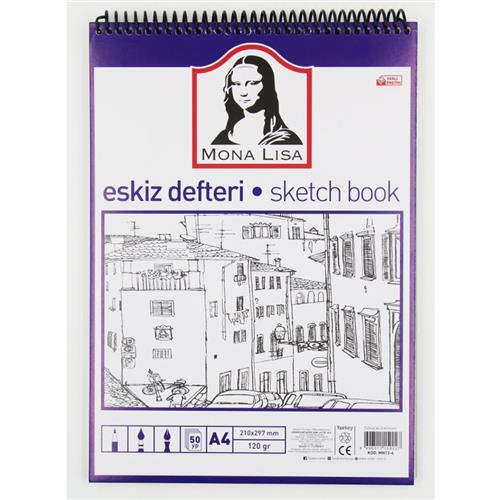 Mona Lisa Eskiz Defteri Telli A4 120 GR 50 YP MN13-4 Okula Dönüş 2026 — Çanta, Defter, Kalem Ve Matara İndirimleri