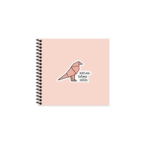 Keskin Color Sticker Defter Hisli Şeyler 16x15 50 YP Çizgili Stickerli Defter Katlandığıma Değdi Okula Dönüş Kampanyası Defterler